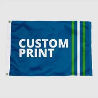 Drapeaux de marquage de terrain en PVC couleur personnalisée, prix bas, pour publicité extérieure, marqueurs de pelouse, design rouge et bleu de sécurité