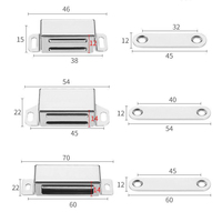 Loquet magnétique de porte et tiroir en acier inoxydable, loquet à aimants, pour armoires, cuisine et meubles