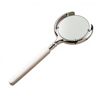 Handheld Crescent-Shaped Magnifying Glass 8x for Seniors Children Jewelers & Maps; Focuses Sunlight to Start Fires; Made China