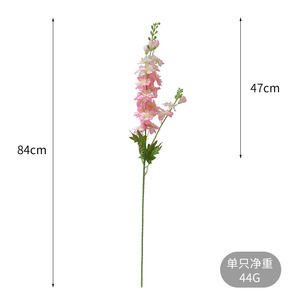 Artificial Flocked Delphinium Long Stem <b>Silk</b> <b>Flowers</b> Mixed Colors Wedding Home Decor Photography Props - Product Image 4