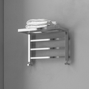 Kamalu KAM-D1000 stile antico acciaio scalda asciugamani cremagliera 350x500mm con ripiano in nichel finitura superficiale per la casa o l'hotel - Product Image 1