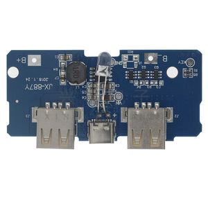 JX-887Y 18650 แบตเตอรี่ 3.7V ถึง 5V 2A โมดูลบูสต์พร้อมอินเทอร์เฟซประเภทซีสำหรับ DIY พาวเวอร์แบงค์ - Product Image 1