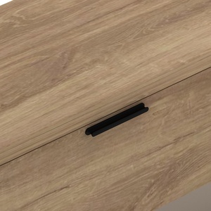 Meuble TV moderne avec étagères de rangement ouvertes et pieds en métal doré - Product Image 4