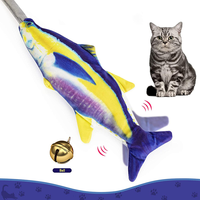 Mainan Ikan Goyang Elektrik yang Dapat Disesuaikan, Mainan Ikan Simulasi Interaktif untuk Kucing