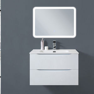 Hotel Home Furniture Vanity Combo Single <b>Bathroom</b> <b>Wall</b> Mounted <b>Cabinet</b> With Sink And <b>Mirror</b> - Product Image 1