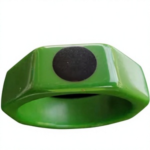 Ensemble de bracelets en résine d'agate de haute qualité, vert et marron, élégants et fantaisistes, bijoux unisexes pour mariages et fêtes - Product Image 3