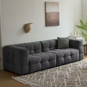 Hiện Đại Trắng 3-mảnh Modular Linen sofa thiết lập sang trọng overstuffed ghế với xuống đầy slipcovered 1 Bộ - Product Image 3