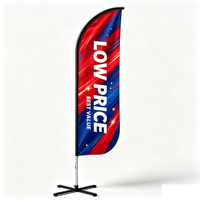 Mât de drapeau extérieur en fibre de verre pour hôtels et restaurants avec bannière en tissu polyester imprimée par transfert thermique et piquet de sol pour entrée