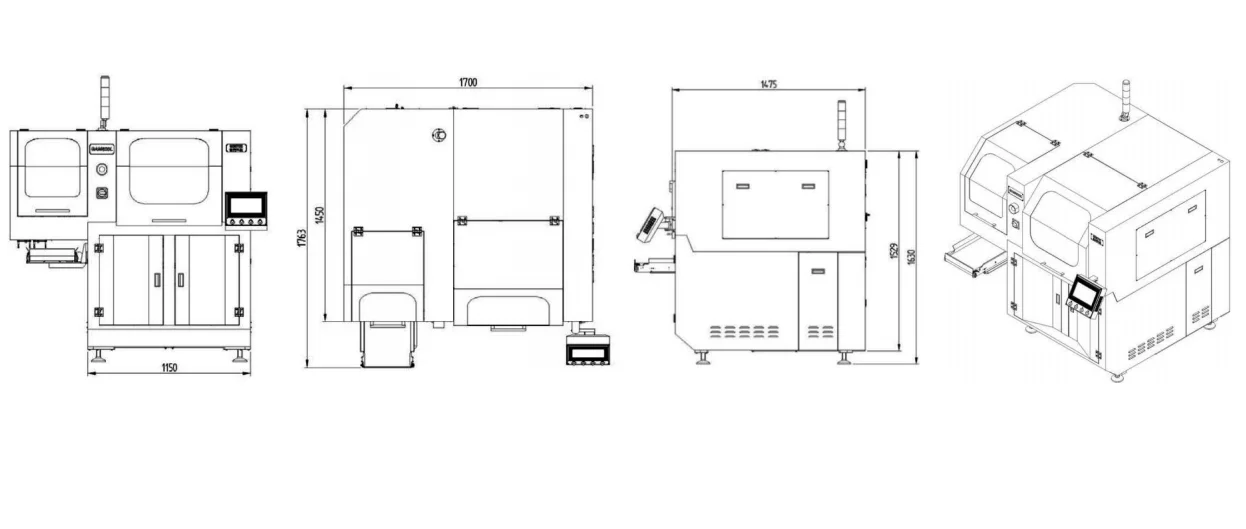 Inline-Vision unterstützte automatisches PWB-Trennzeichen YS330AT