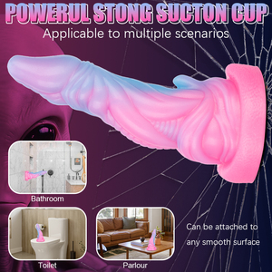 Dildo de Silicona Enorme con Aspecto Realista de Extraterrestre, Colores Mezclados y Nudos para la Estimulación del Punto G Femenino, Juguete para Adultos - Product Image 3