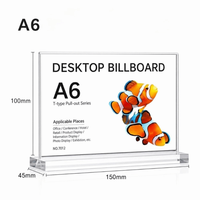 Support d'affichage de tableau d'affichage de bureau A4/A5/A6 en acrylique double face transparent, écologique, imprimé UV, pour étiquettes de prix et supports de menu