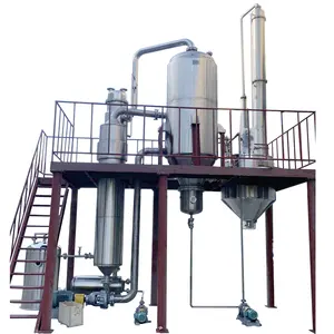 A Vacuum Evaporator Factory Price Double Effect Vacuum Forced Circulation Evaporator Concentrator Equipment For Sauce Fruit Juice