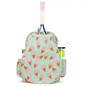 Ransel raket picleball anak-anak Logo kustom poliester portabel 600D tas olahraga luar ruangan tenis Gym