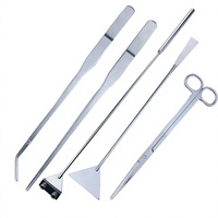 Pince d'aquarium en acier inoxydable de 27 cm à pointe droite, outils d'aquascaping pour l'aménagement et la décoration de l'aquarium et du salon
