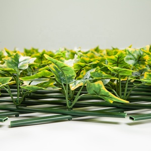 ZC vente en gros <span class=keywords><strong>artificielle</strong></span> herbe verte feuille fleur clôture Extensions télescopique confidentialité Simulation clôture pour maison <span class=keywords><strong>jardin</strong></span> en plastique - Product Image 3