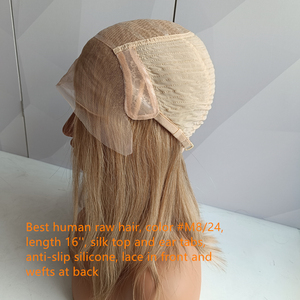 Bestseller Handgeknüpfte HD-Lace Silk Top Weft Back Medizinische Perücke mit Rutschfestem Silikon Premium Chinesisches Rohhaar Atmungsaktive Langhaarperücke - Product Image 1