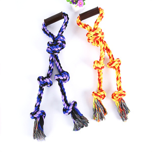 Jouet pour chien en coton écologique en gros, <span class=keywords><strong>corde</strong></span> à mâcher tressée durable en forme d'os pour chiens - Product Image 2