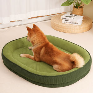 Роскошная ортопедическая лежанка для собак в современном стиле, плюшевая, моющаяся, прямоугольная, в виде пещеры, для крупных собак и кошек - Product Image 5