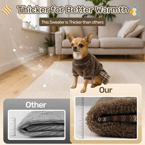 Suéter de Invierno para Mascotas, Color Rosa Marrón, 100% Algodón, Lujoso y Bonito, Disfraz para Perros - Product Image 2