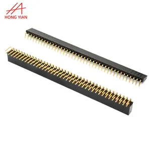 SMT-Conector de placa PCB SMD, 1,27mm, 1,27 Pines, doble fila, hembra, 2x11p, altura de plástico, 2,0mm, 3,96mm