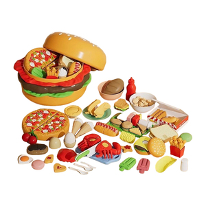 Juguetes de Fieltro de Comida Rápida Personalizados: Pan de Pizza, Plástico, <span class=keywords><strong>Happy</strong></span> Meal, Hamburguesa de Plástico, Set de Cortar Comida para Niños, Venta al por Mayor - Product Image 1