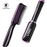 Lisseur électrique multifonction en céramique de qualité professionnelle avec écran LCD, brosse lissante rapide en plastique pour usage domestique