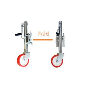 Cric de remorque de qualité supérieure 1200 lb avec <span class=keywords><strong>roue</strong></span> <span class=keywords><strong>jockey</strong></span>, support de <span class=keywords><strong>roue</strong></span> simple galvanisé, <span class=keywords><strong>manivelle</strong></span> en acier - Product Image 2