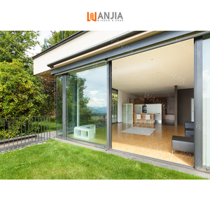 Portes coulissantes en aluminium au design minimaliste WANJIA, portes coulissantes en verre pour patio, portes coulissantes extérieures pour patio - Product Image 2