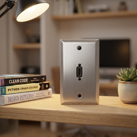 US-Standard 115x70mm Edelstahl # 304 für Wandplatte 1-Port-Adapter mit 4K 60Hz für Heimdekoration