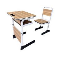 Conjunto de Escritorio y Silla Ajustables en Altura, Simple y Moderno, para Estudiantes, Muebles Escolares Ecológicos y Duraderos