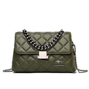 New PU Printed Small <b>Square</b> Bag Women's Bag Exquisite Chain One Shoulder Clutch Dinner Bag Atmospheric Classic - Product Image 2