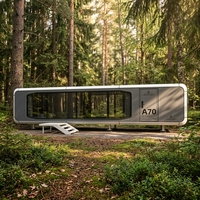 Maisonnette modulaire préfabriquée en acier écologique de luxe A70 Villa pour hôtel ou boutique