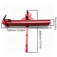 Règle d'angle pour menuiserie de 500 mm, en alliage d'aluminium, pour scie à table, guide de poussée pour rainures d'angle, outils de travail de menuiserie
