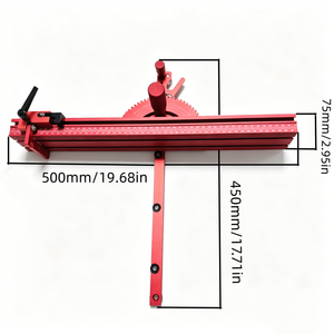 Goniometro per falegnameria <span class=keywords><strong>da</strong></span> 500 mm, Righello angolare in lega di alluminio per sega <span class=keywords><strong>da</strong></span> banco, Guida di spinta per scanalature, Utensili per banco <span class=keywords><strong>da</strong></span> lavoro per carpenteria - Product Image 2