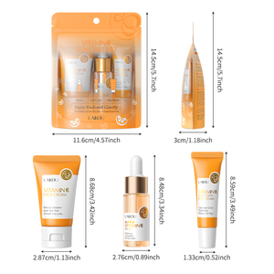Ensemble de soins de la peau pour femmes, sérum à la vitamine C, traitement blanchissant de l'acné, acide hyaluronique, collagène, lotion pour le corps, autres cosmétiques pour le visage - Product Image 6