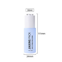 Emballage cosmétique de soins de la peau 30ML cylindre torsadé bouton poussoir cheveux de verre barbe huile essentielle sérum bouteille avec bouchon à vis