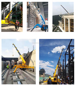 Grue araignée, mini grue portable, espace restreint, installation en acier, bras télescopique, flèche articulée, grue araignée pour intérieur et extérieur - Product Image 2