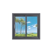 Ventana Corredera de Vidrio Templado Doble al por Mayor, Ventana Abatible Moderna de PVC y Plástico