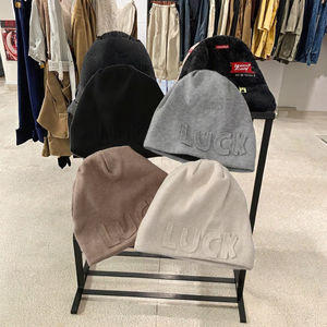 Gorro de Invierno de Moda, Grueso, de Punto Jacquard, 100% Acrílico, Unisex, Gorro de Calavera, Cálido, Acogedor, Estilo Común, Color Sólido - Product Image 3