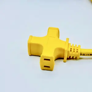 Kabel daya steker dua inti kabel tahan hujan steker kabel ekstensi Cina Kabel Kawat PVC hitam dengan modul atas 3 Pin untuk Rohs Amerika Serikat