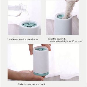 Gobelet de nettoyage des pattes pour animaux de compagnie en silicone écologique portable pour chiens - Élimination rapide de la boue, design à 360 degrés, idéal pour les voyages - Product Image 5
