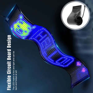 Panneau matriciel LED, contrôle intelligent par application, <span class=keywords><strong>programmable</strong></span>, changement de couleur RVB, décoration intérieure, lumière flexible, accessoires d'affichage pour fenêtre de voiture - Product Image 2