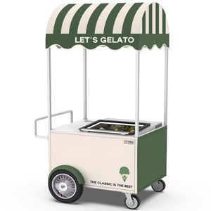 Carrello Mobile Multifunzionale in Metallo <span class=keywords><strong>per</strong></span> Esterni, Noleggio <span class=keywords><strong>per</strong></span> Matrimoni, Feste di Compleanno, <span class=keywords><strong>Carretto</strong></span> Portatile <span class=keywords><strong>per</strong></span> <span class=keywords><strong>Gelati</strong></span> e Caramelle, Personalizzabile con Logo - Product Image 1