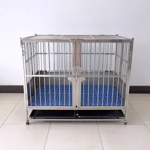 OSCAT ucuz tasarım 304 paslanmaz çelik pet katlanır kafes kedi ve köpek metal kafes