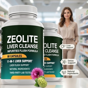 Nettoyant et réparateur minéral pour <span class=keywords><strong>le</strong></span> <span class=keywords><strong>foie</strong></span>, Santé intestinale, Énergie, Zéolite, Adultes, Noni, Glutathion, NAC, Chlorelle, Spiruline, ALA, Coriandre, Chardon-Marie - Product Image 3