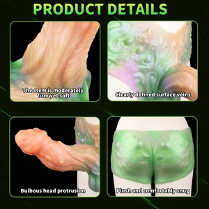 Dildo réaliste fantaisie, pantalon-harnais creux monstre, manchon de pénis en silicone souple et élastique, dildo sexuel, jouet sexuel pour adultes lesbiennes, vente en gros - Product Image 5