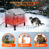 Nouvelle Maison pour Chat Chauffante en Tissu Oxford, Best-seller Transfrontalier, Intérieur/Extérieur, Imperméable, Température Contrôlée, Lit d'Hiver Détachable