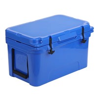Glacière rotomoulée 45QT avec joint monobloc, couvercle verrouillable et double drain pour la plage et les barbecues