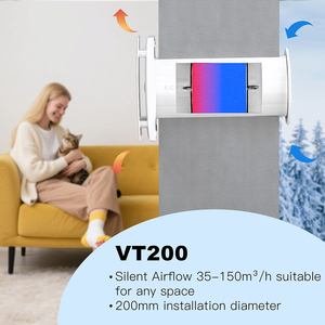 Mini Ventilateur de Récupération de Chaleur <span class=keywords><strong>à</strong></span> <span class=keywords><strong>Double</strong></span> <span class=keywords><strong>Flux</strong></span> avec Noyau en Aluminium pour Villa, Cabane et Amélioration de la Qualité de l'Air Intérieur (MVHR) - Product Image 4