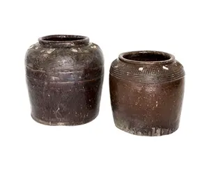 中国古董热卖北欧陶瓷花盆装饰花园雕刻旧陶瓷陶罐